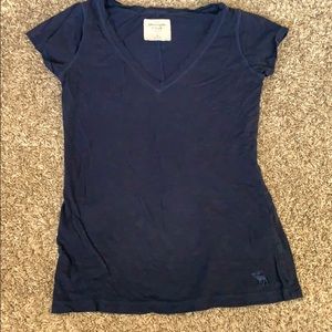 Abercrombie & Fitch Navy Blue V-Neck
